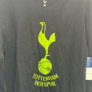 Tottenham Hotspur Black and Neon Green Long Sleeve Tee